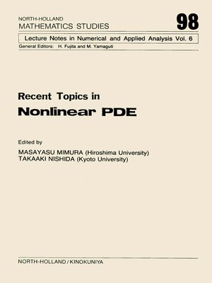 cover image of Recent Topics in Nonlinear PDE